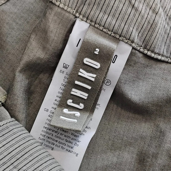 Ischiko Womens Pinstripe Trousers Pants Size 2 US 8/10 High Rise Cotton - Picture 6 of 8